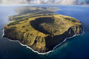 Ο κρατήρας του ηφαιστείου Rano Kau